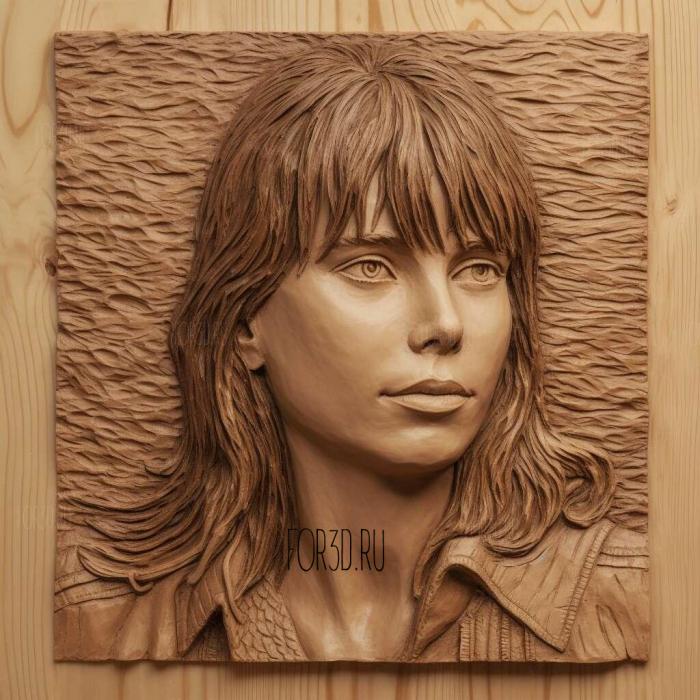 Sophie Marceau 1 stl model for CNC